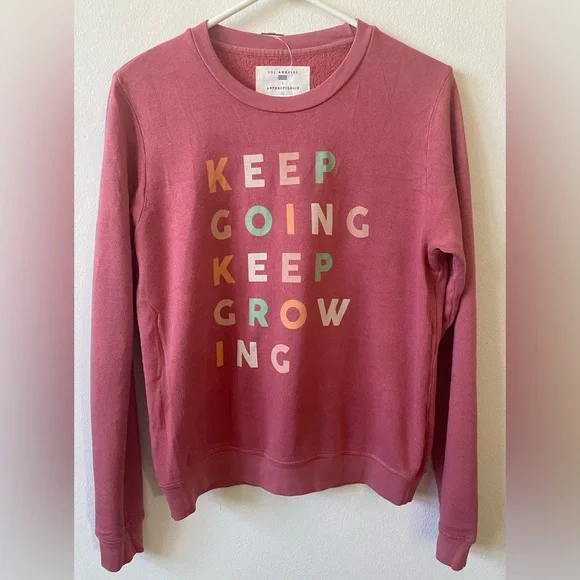 NWT Sol Angeles x Anthropologie Keep Going Keep Growing Sweatshirt M - Picture 1 of 3